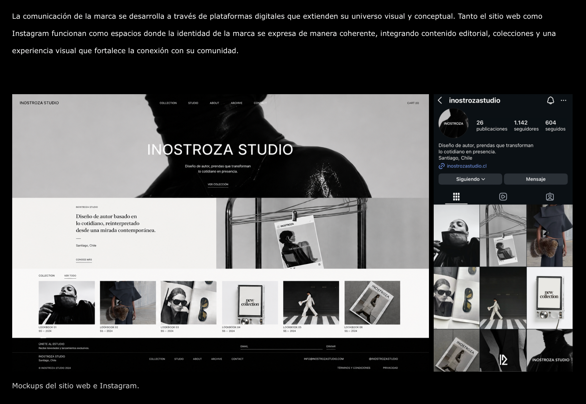 Inostroza Studio — sitio web e Instagram